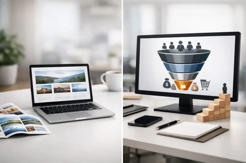 Brochure Website vs Sales Funnel for Small Business